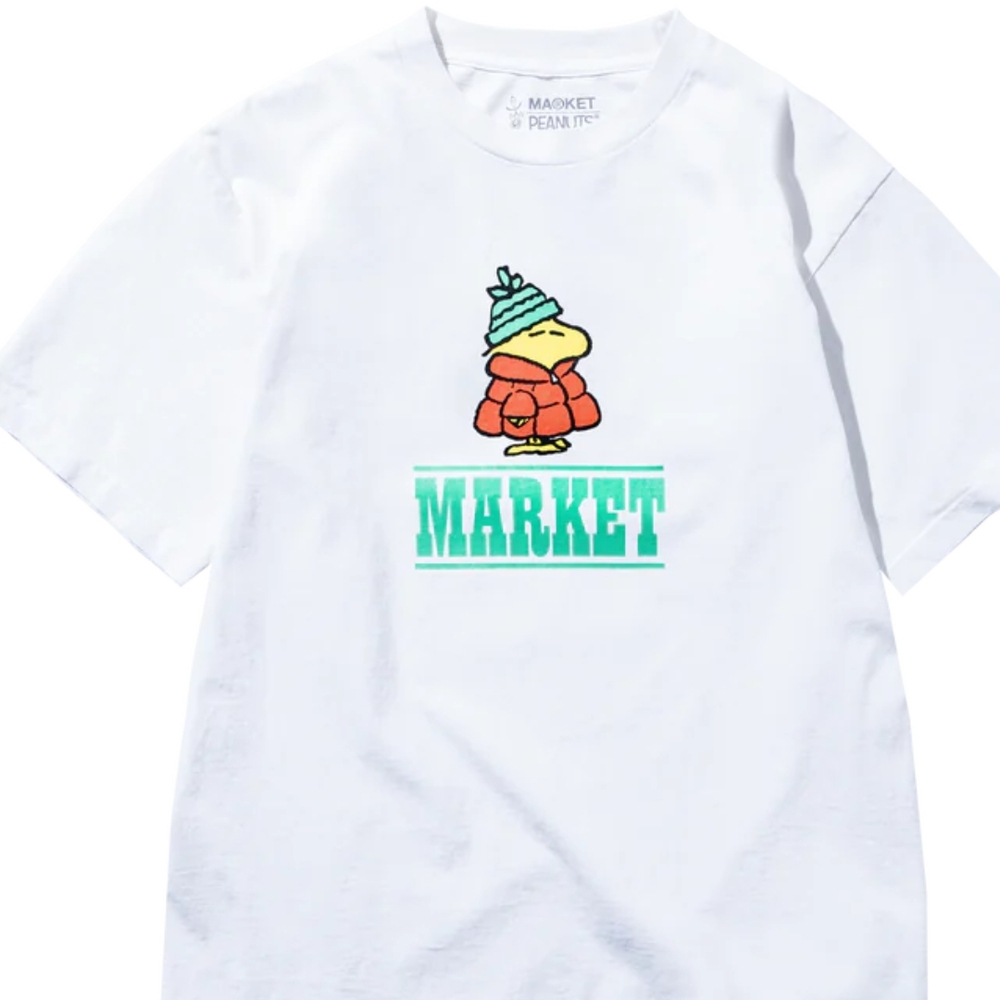 Peanuts Puffer T-Shirt by MARKET - White